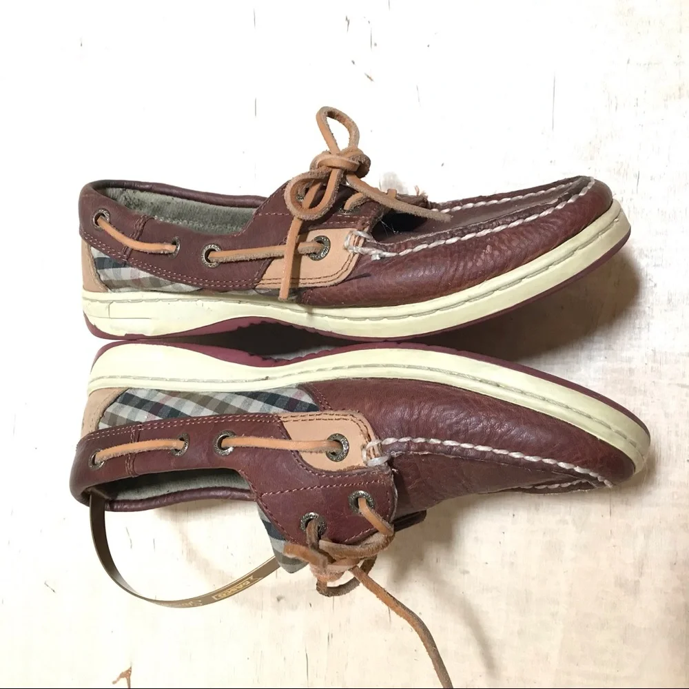 Sperry Top-Sider Brown Leather Boat Shoes Women’s Size 6 Classic Preppy Nautical